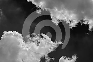 Textured cloud,Abstract white,isolated on black background