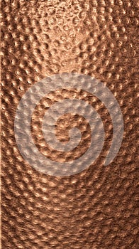 Textured Copper Metal Surface with Dimpled Pattern