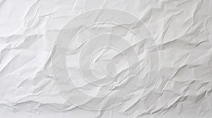 Textured Crumpled White Paper Ai generated