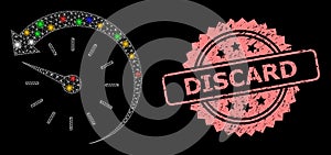 Textured Discard Stamp Seal and Network Time Backward with Flash Nodes