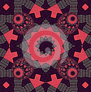 pattern design from dull red and grey arrows with drop shadows