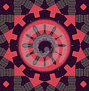 pattern and quicksilver design from dull red and grey arrows with drop shadows