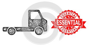 Textured Essential Seal and Net Delivery Car Chassi Icon