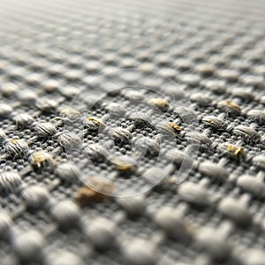 A textured fabric surface featuring a gray and white checkered