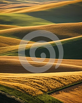 Textured Fields in Sunset Glow