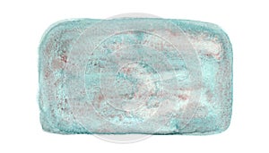 Textured granulated pink and blue watercolor blob