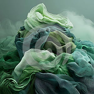 Textured Green Fabric Pile Abstract Photography photo