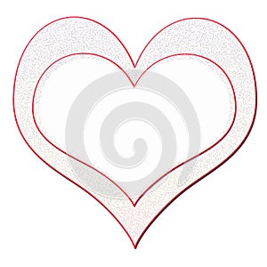Textured heart shape love valentine