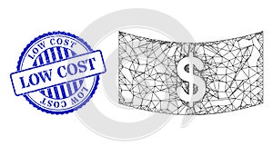 Textured Low Cost Stamp Seal and Hatched Dollar Banknote Mesh