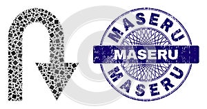 Textured Maseru Badge and Geometric U Turn Mosaic