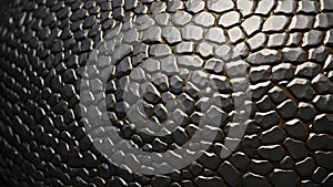 Textured Metal Surface with Dimpled Hammered Effect and Subtle Reflection photo
