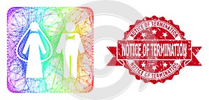 Textured Notice of Termination Seal and Rainbow Network Weds Persons photo