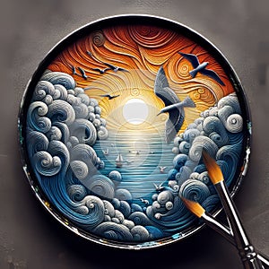 Textured Paint A paint with added texture for creating raised o