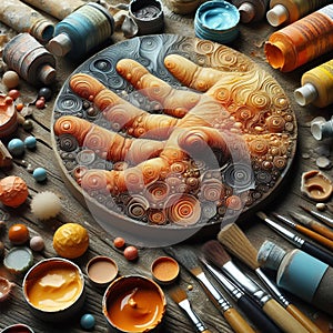 Textured Paint A paint with added texture for creating raised o