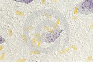 Textured paper purple and gold leaf
