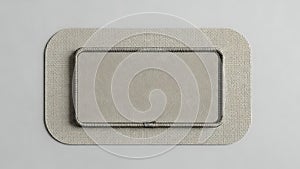 Textured Patch with Frame - Abstract Design