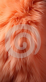 textured peach furry surface. Peach Fuzz color trend 2024, banner, copy space