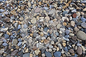 Textured pebbled beach background