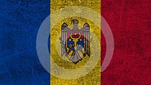 Textured photo of the flag of Moldova. photo