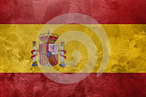 Textured photo of the flag of Spain