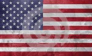 Textured photo of the flag of United States of America