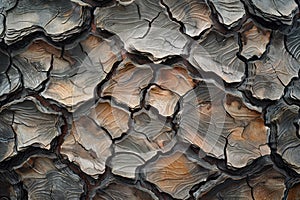 Textured Pine Bark Surface in Detail.