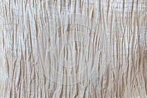 Textured plaster in the form of lines. Wall decoration. Abstract white background