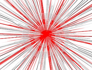 Textured radial lines spreading explosion effect. Starburst, sun