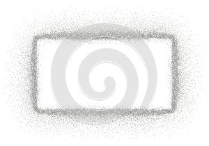 Textured rectangular frame isolated on white background