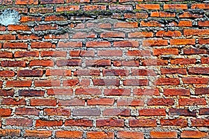 Textured red stone wall background