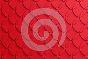 Textured red surface with repeating scale pattern