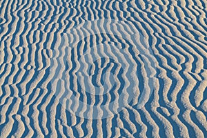 Textured ridges in the sand at White Sands