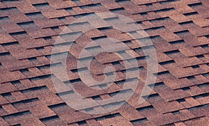 textured roof of the house