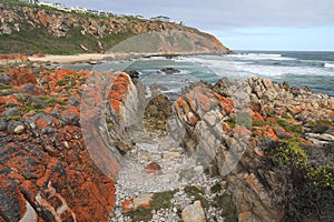 The textured shore line at Pinnacle Point