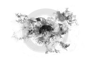 Textured Smoke,Abstract black,isolated on white background