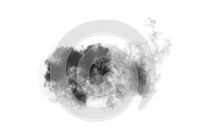 Textured Smoke,Abstract black,isolated on white background