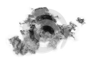 Textured Smoke,Abstract black,isolated on white background