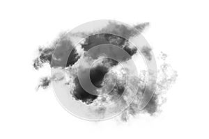 Textured Smoke,Abstract black,isolated on white background