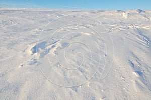 Textured snow in windy conditions