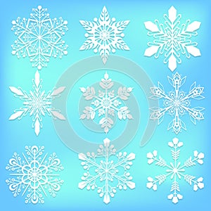 Textured Snowflake icons
