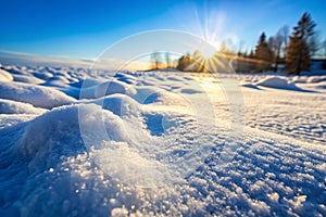 Textured snowy terrain backdrop photo