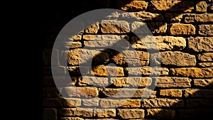 Textured Stone Wall with Dramatic Lighting