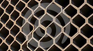 Textured surface of deep geometric honeycomb pattern