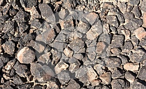 Textured surface of desert rocks
