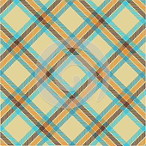 Textured tartan plaid, vector pattern