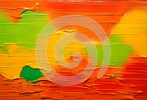 Textured thick paint layered on canvase