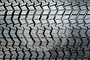 Textured tire tread