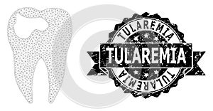 Textured Tularemia Ribbon Stamp and Mesh 2D Tooth Caries