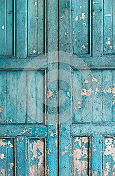 Textured vintage blue door