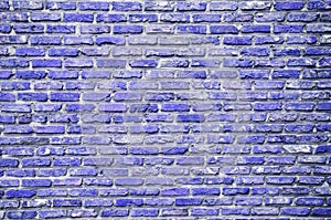 Textured wall of blue bricks, detailed background